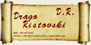 Drago Ristovski vizit kartica